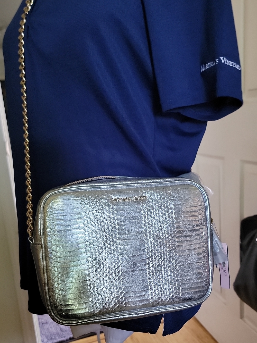 Victoria's Secret Silver Crossbody Camera Bag